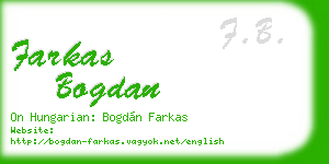 farkas bogdan business card