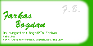 farkas bogdan business card